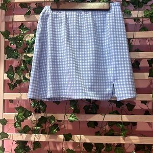 Cider Blue Gingham Skirt